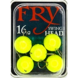 Грузило для лову риби, вухате, розбірне, 5шт/уп, колір Lime, вага 16г